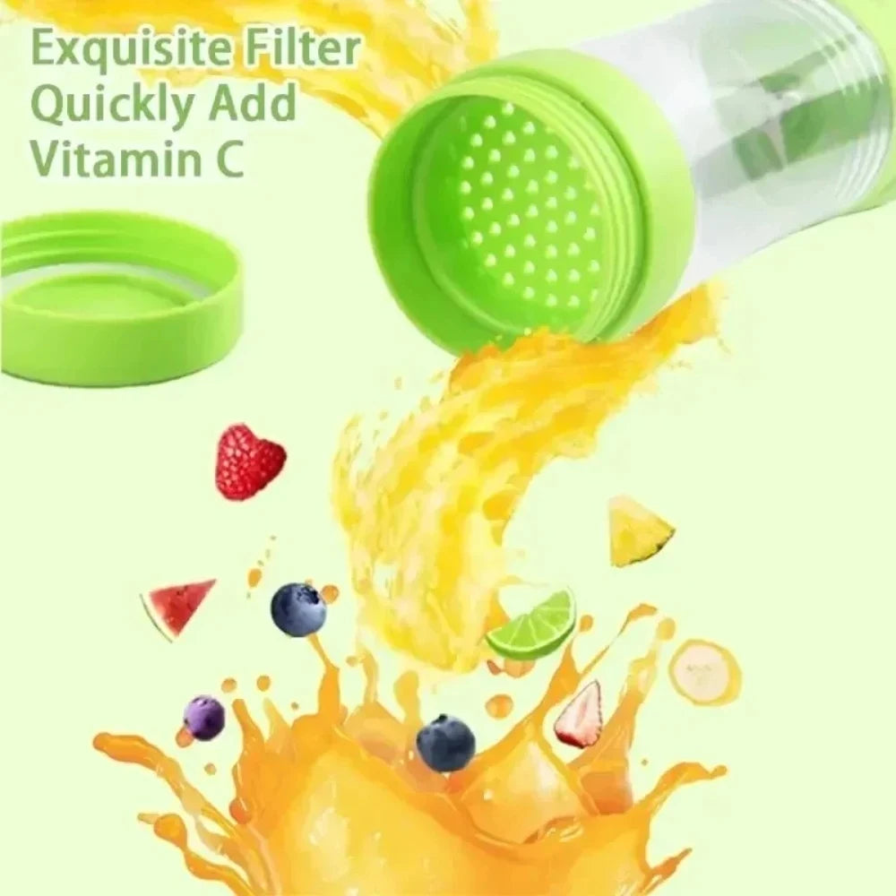 Portable USB Charging Electric Juice Extractor Cup Automatic Mini Juicer with 6-Leaf Blade Rechargeable Fruit Blender Cup for Ho